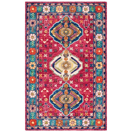 Safavieh 4 x 6 ft. Aspen Rectangle Area Rug Red & Blue APN527Q-4